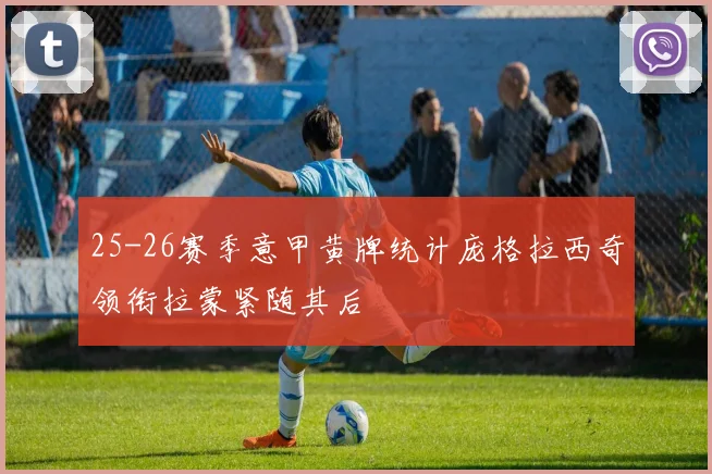 25-26赛季意甲黄牌统计庞格拉西奇领衔拉蒙紧随其后